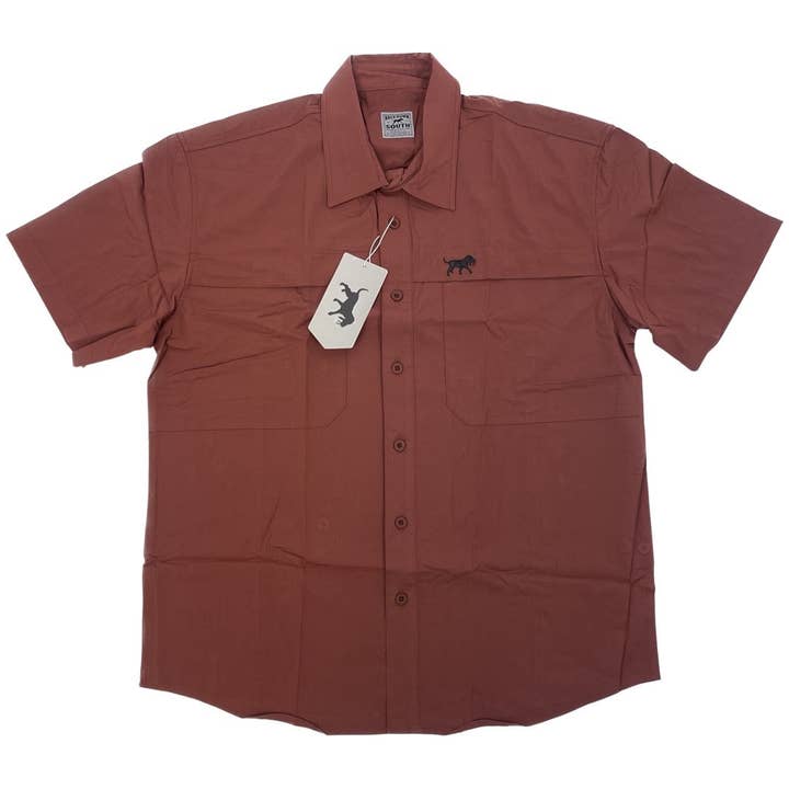 Bamboo Fishing Shirt - Clay SS for wholesale by Back Down South Clothing