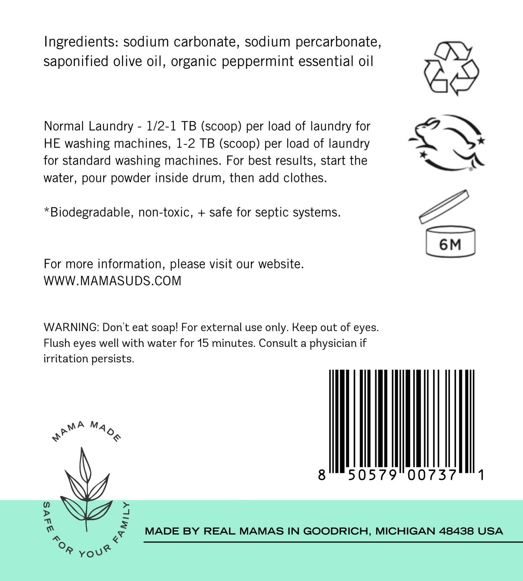 MamaSuds | Non-toxic Household Cleaners + Real Soap - Wholesale Laundry Detergent Powder/Pods - Laundry Soap Powder8