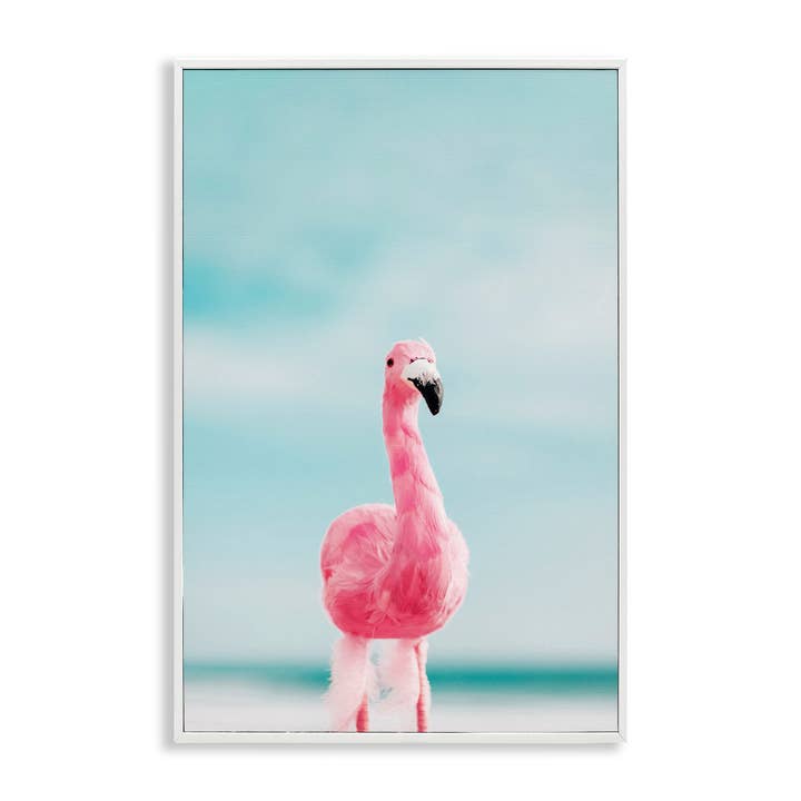 Stupell Industries - Vendita all'ingrosso Decorazione da parete - Bambini e neonati - Arte Incorniciata Fenicottero Estivo Funky18