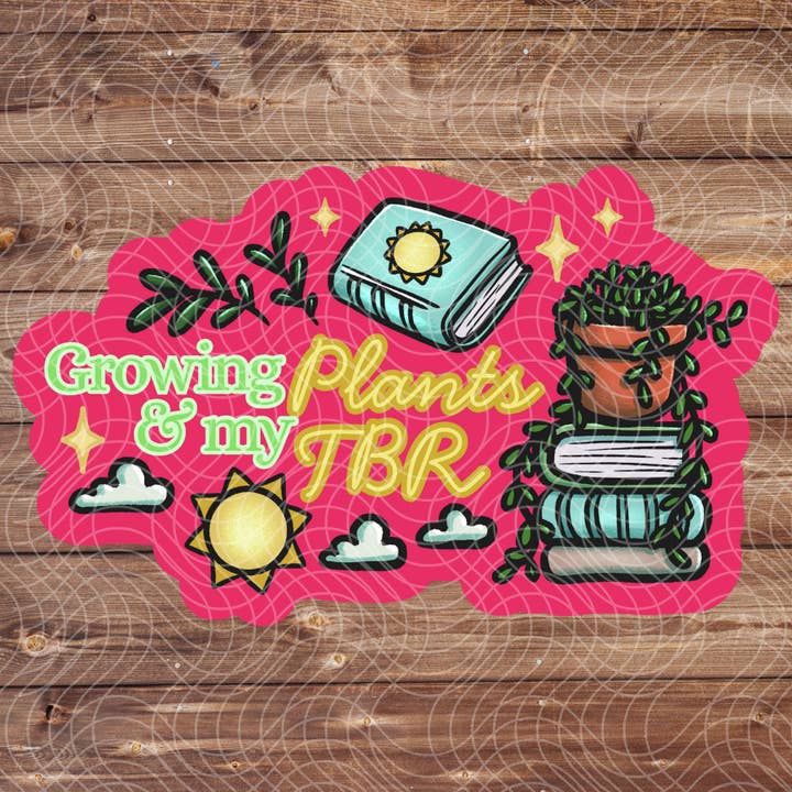 3" Growing Plants (Flowers) & TBR Bookish Vinyl Sticker for wholesale by The Geek Boutique