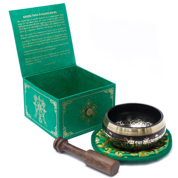 AW Artisan - Wholesale Music Accessory - Tibetan bowls set - Green Tara 10cm (min 400gr)