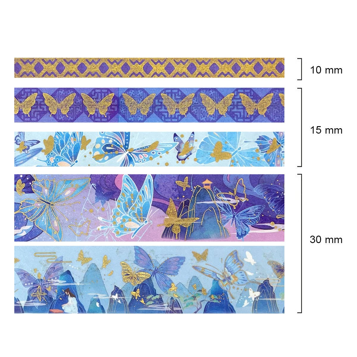 Wrapables.com - Wholesale Washi Tape - Wrapables Decorative Gold Foil Washi Tape and Sticker Set86
