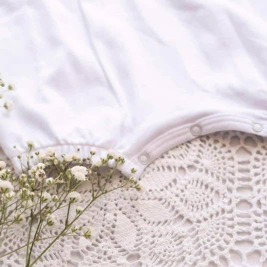 Melone - Wholesale Bodysuit (Non-Footed) - Baby - Sia Bubble Pima Cotton Romper | Pink Cotton Trim