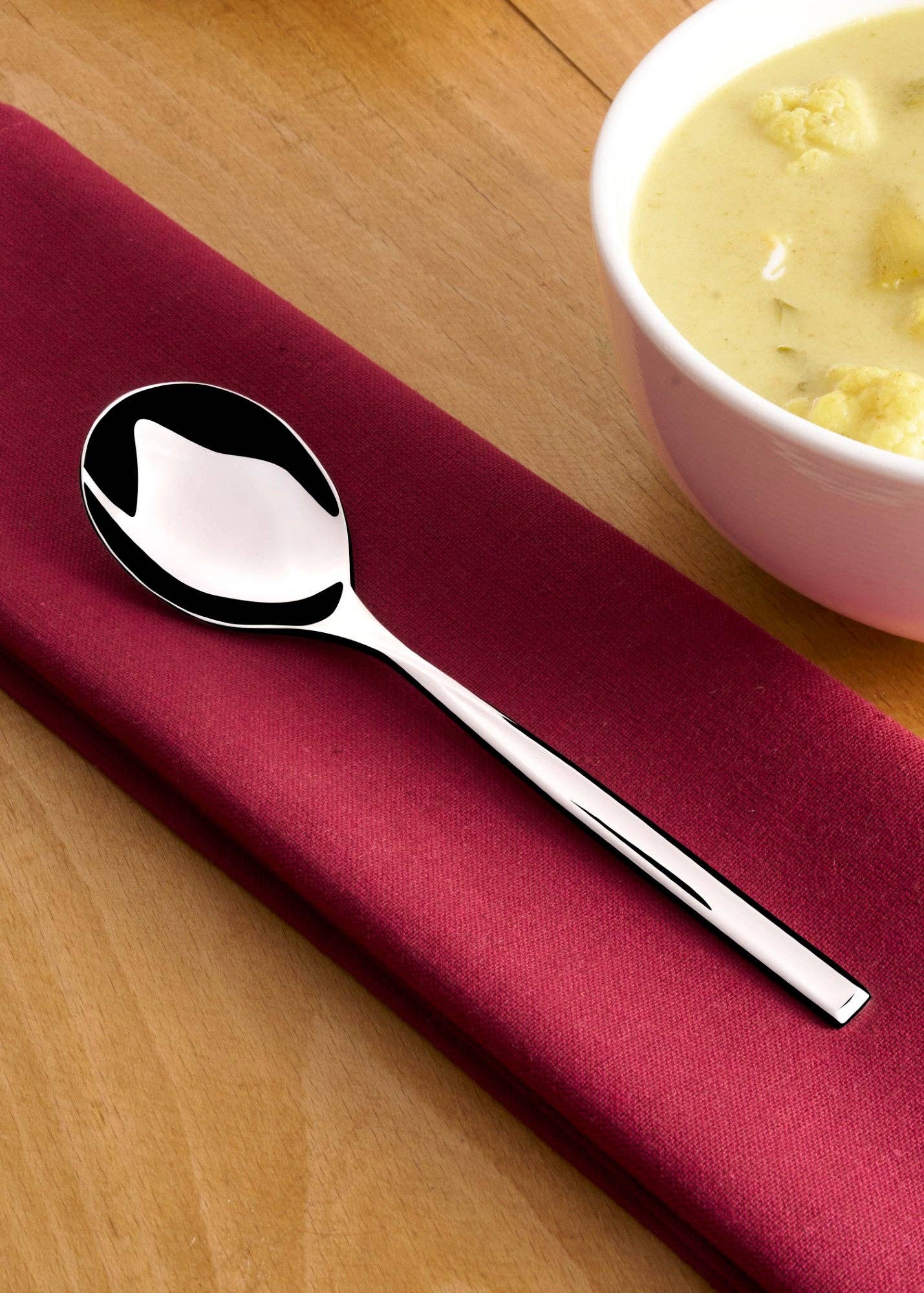 ExpoBazaar - Wholesale Table spoon (cutlery) - Stainless Steel Soup Spoon | 7.25", Silver, Set of 12