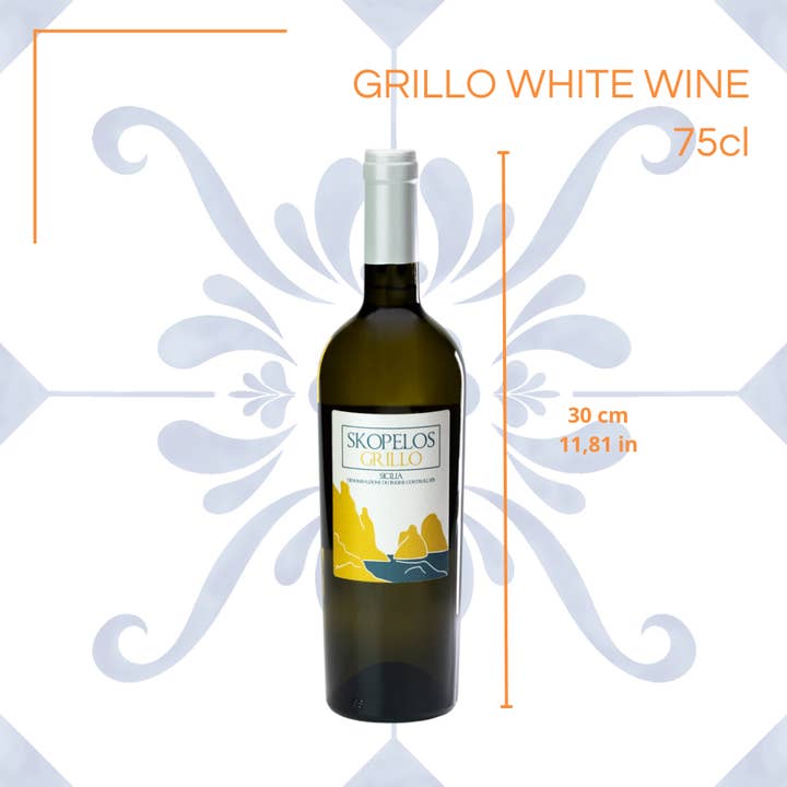 Antica Bottega Siciliana - Venta al por mayor Vino blanco - Vino Grillo ecológico DOC Sicilia - 75cl