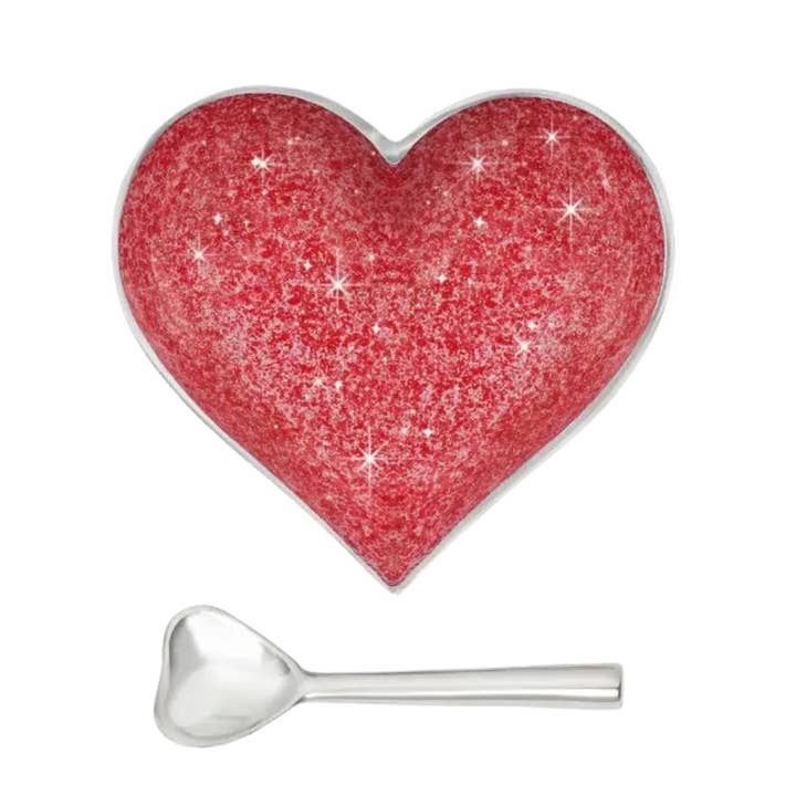 Happy Sparkly Red Heart con cuchara en forma de corazón para venta al por mayor de Inspired Generations
