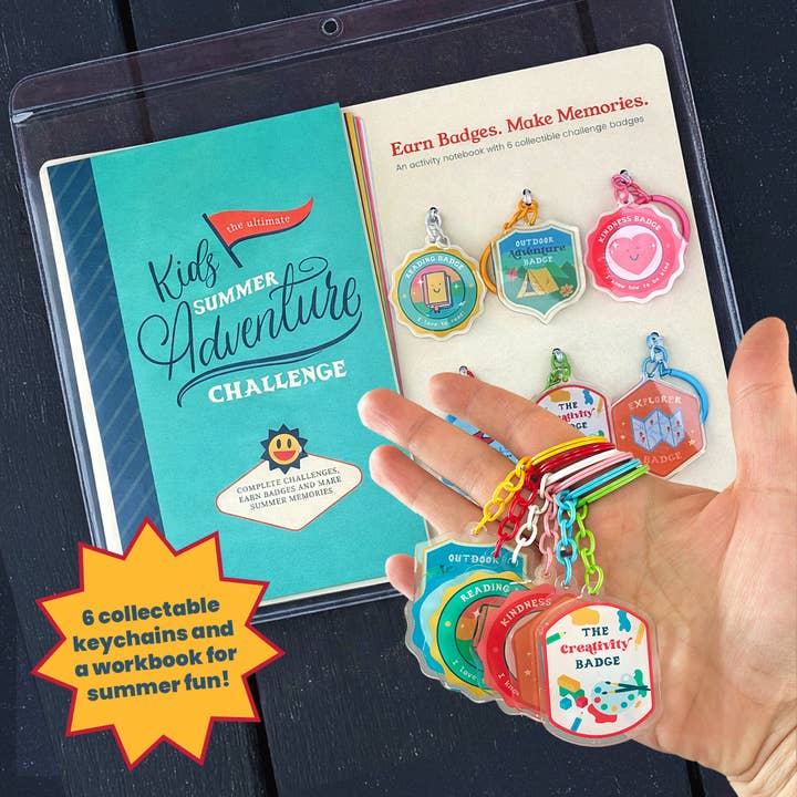 Kids Summer Adventure Challenge - Notebook & Badges for wholesale by The Paxton Press - Screen-Free Paper Goods for Kids