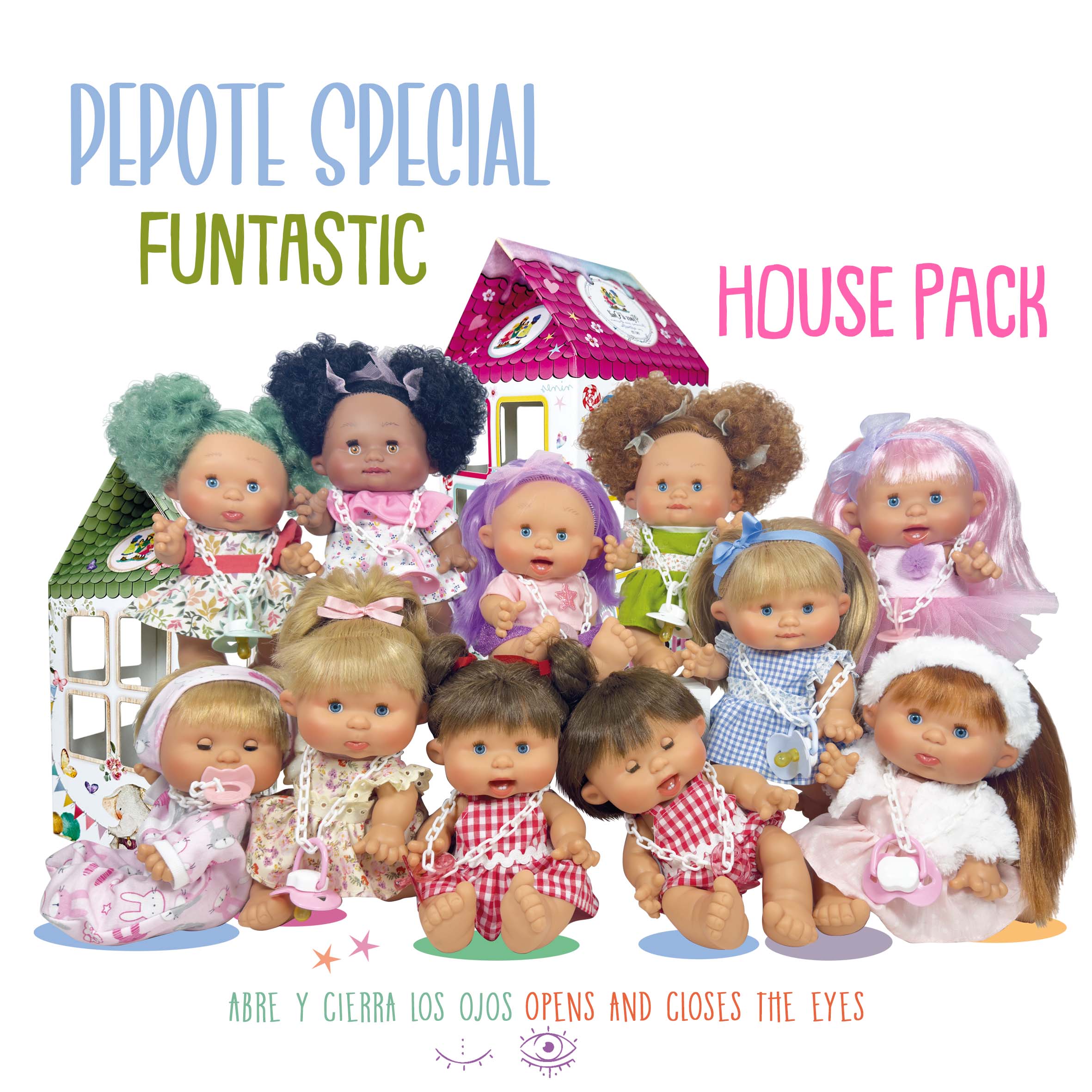 Nines Artesanals d'Onil Dolls - Venta al por mayor Muñeca - Niños - MUÑECA PEPOTE FUNTASTIC SPECIAL FANTASY DISPLAY 8 UNIDADES1