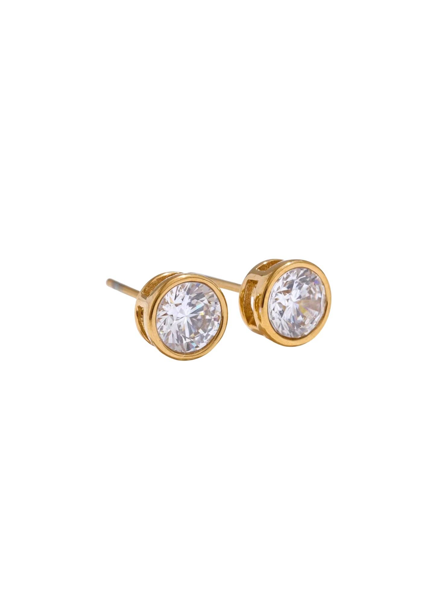 Hjane Jewels - Vente Clous d'oreille - Millie CZ Boucles d'Oreilles Clous Or Hypoallergéniques Quotidiennes
