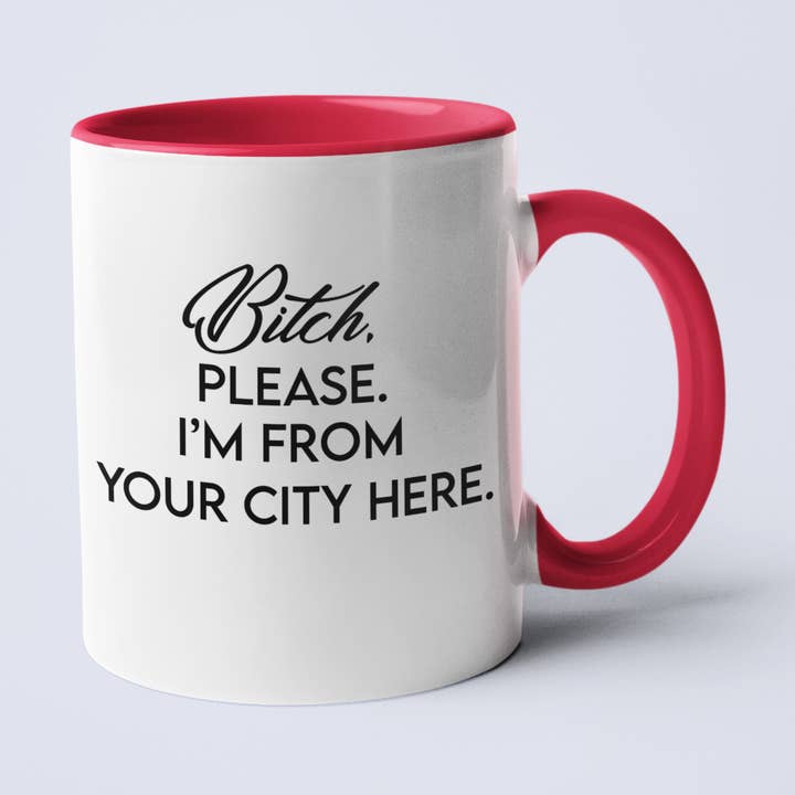 Calm Down Caren - Wholesale Koffiemok - Bitch, Please - mok met eigen stad naar keuze5