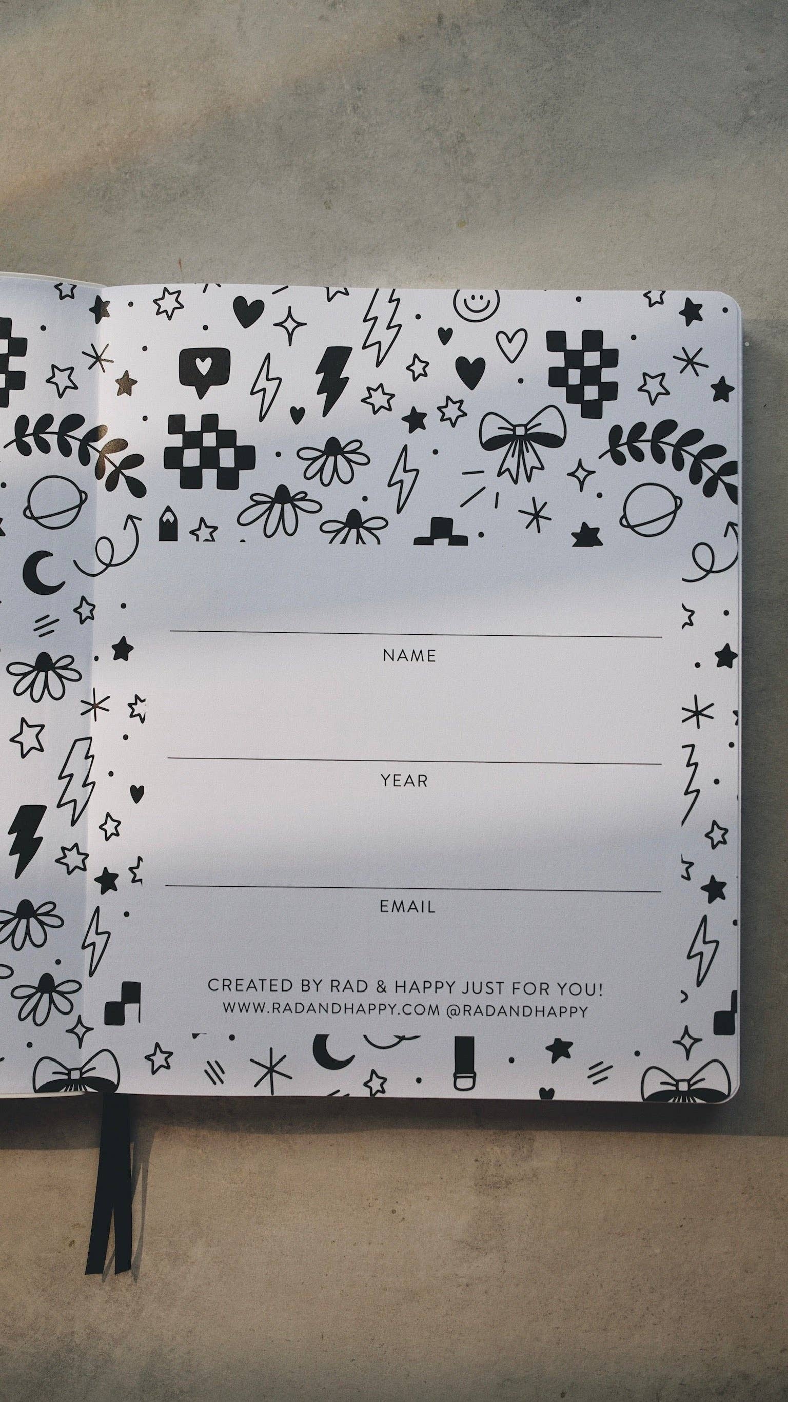 Rad & Happy - Wholesale Planner - 8x10 Undated Education Planner - Doodle Edition1