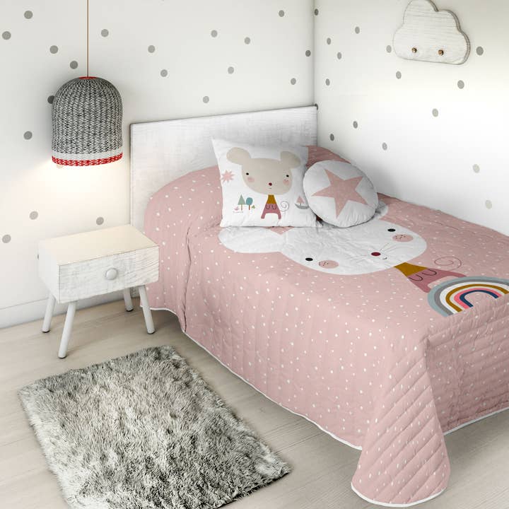 Couvre-lit réversible rose SUSANITA - HEI pour la vente par Creaciones Euromoda SL (Naturals Home)