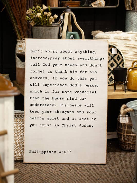 Philippians 4:6-7 for wholesale by Our Kindred Home