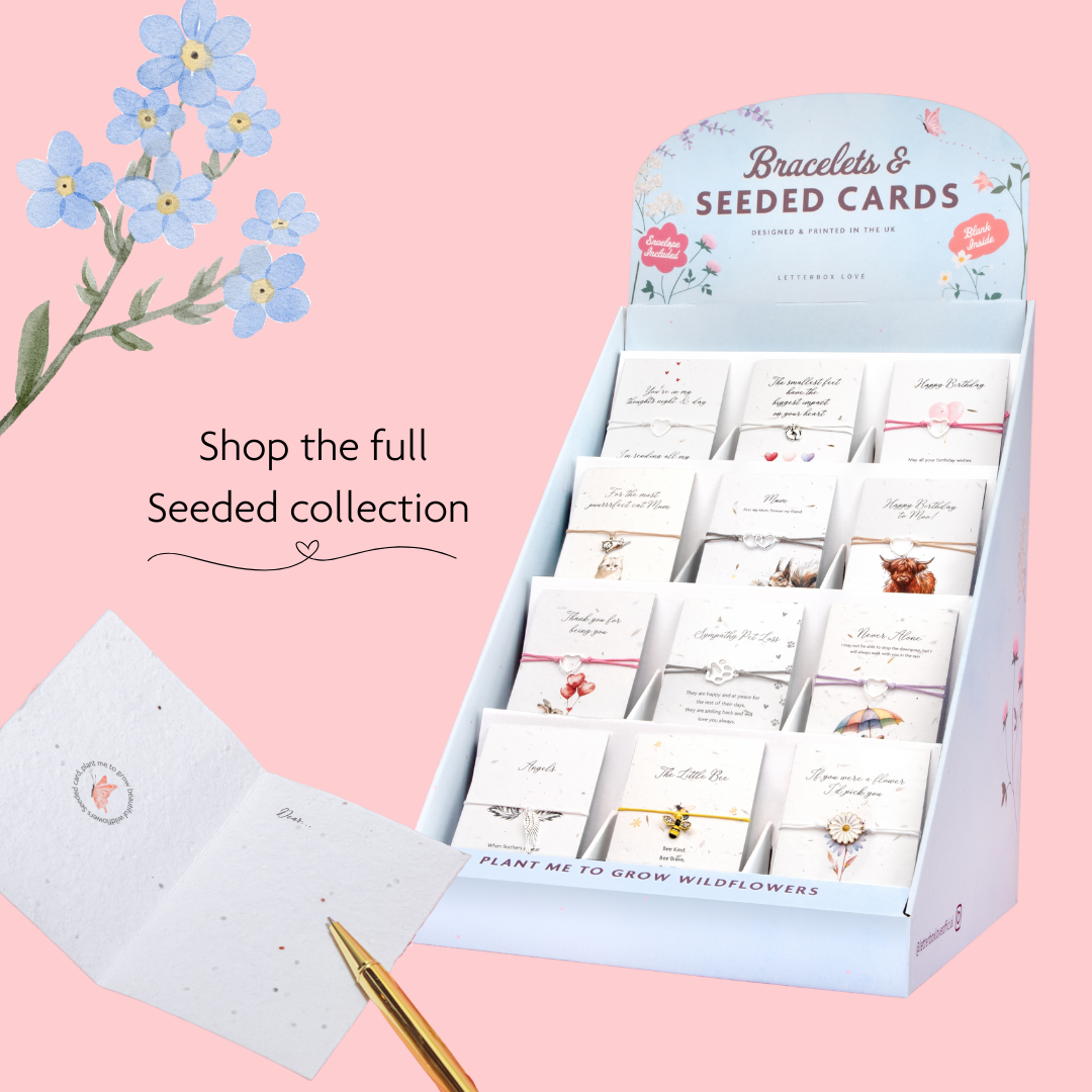 Letterbox Love Bracelets – wholesale Charm/dangle bracelet – Bestie - Seeded Card & Wish Bracelet4