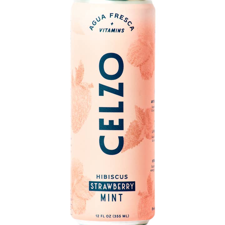 Celzo Agua Fresca - Wholesale Sparkling Water - Strawberry Hibiscus Mint - 12oz bubbly agua fresca 0