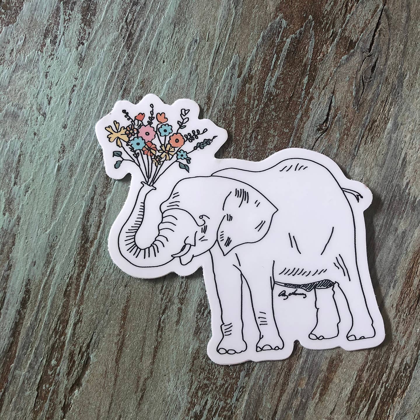 Alice-Louise Press - Wholesale Sticker - Elephant Bloom Sticker0