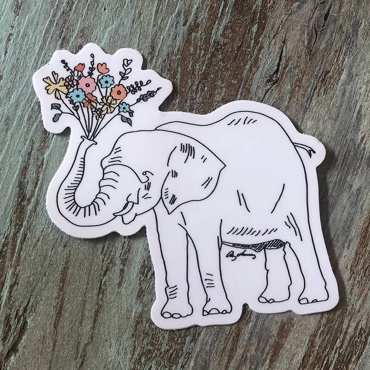Alice-Louise Press - Wholesale Sticker - Elephant Bloom Sticker0