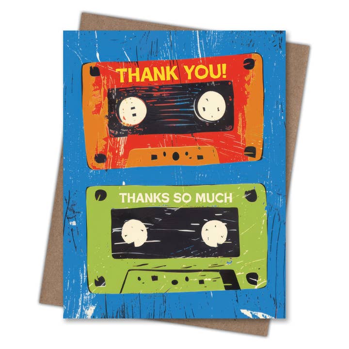 Scarecrow & Nut Tree - Wholesale Thank You Card - Cassette Tape Thank You Card