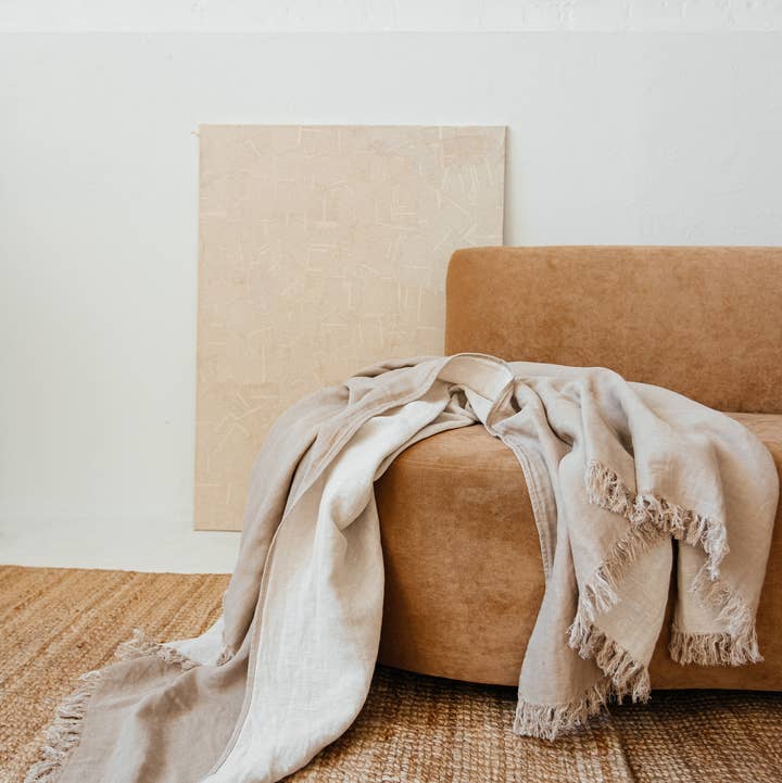 Linen Way Inc. - Wholesale Throw Blanket - Salina Double-sided Linen Throw0