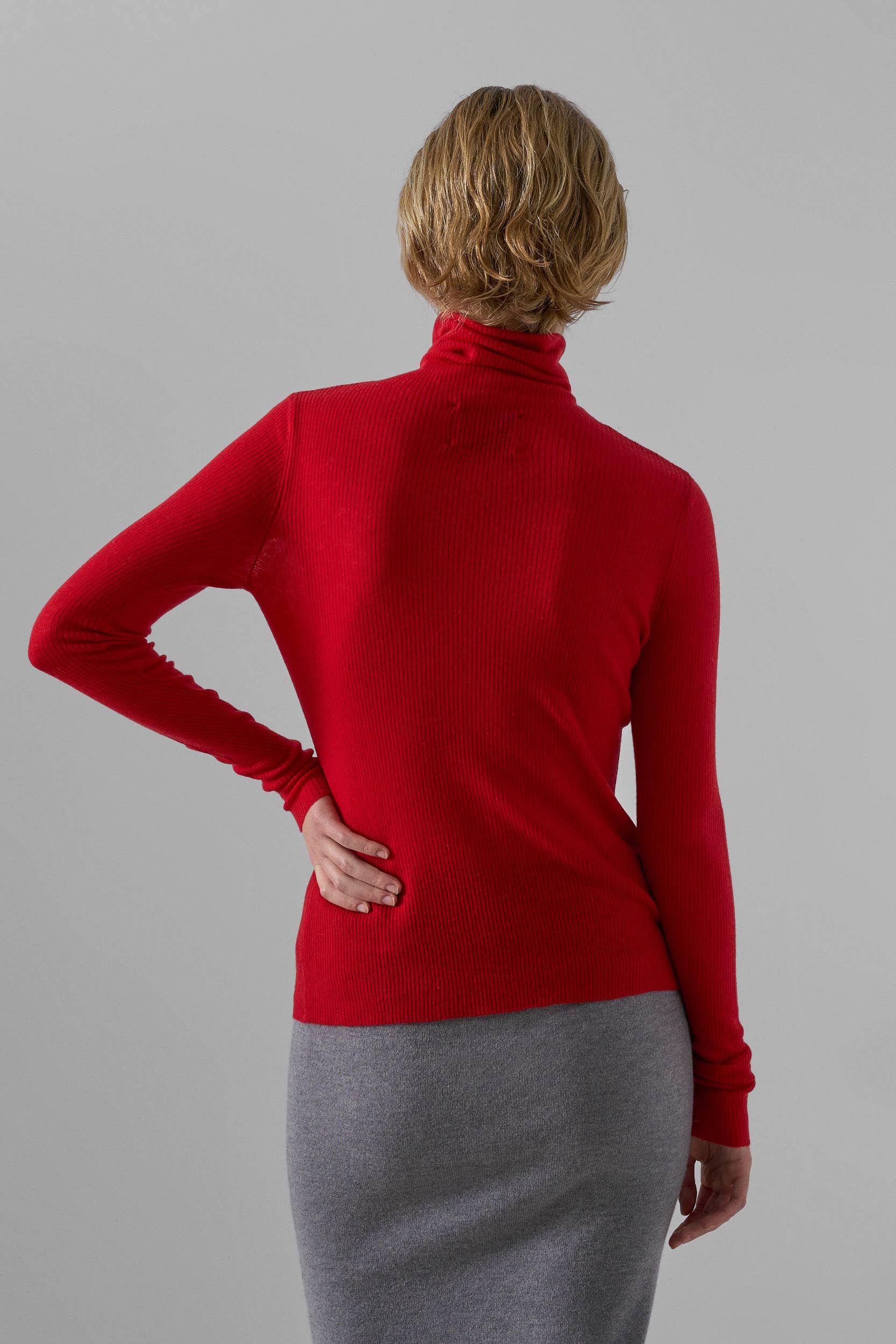 Leap Concept - Wholesale Knit Sweater - Women's - ROSIE fine-knit rib turtle neck sweater4