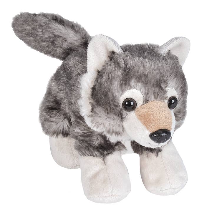 Hug'Ems-Mini Wolf Stuffed Animal 7" for wholesale by Wild Republic