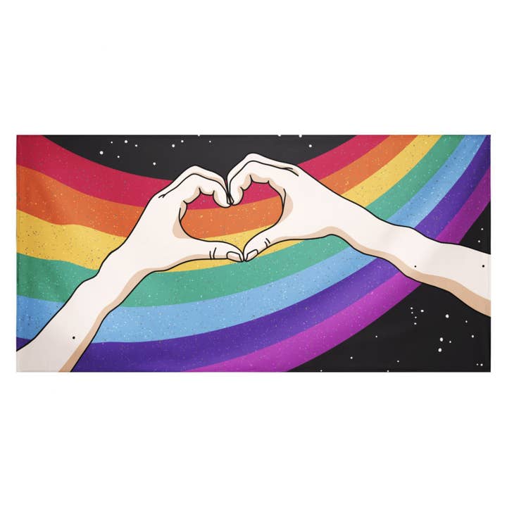 Lgbtq+ hjärta flagga för wholesale av Merchbaendchen