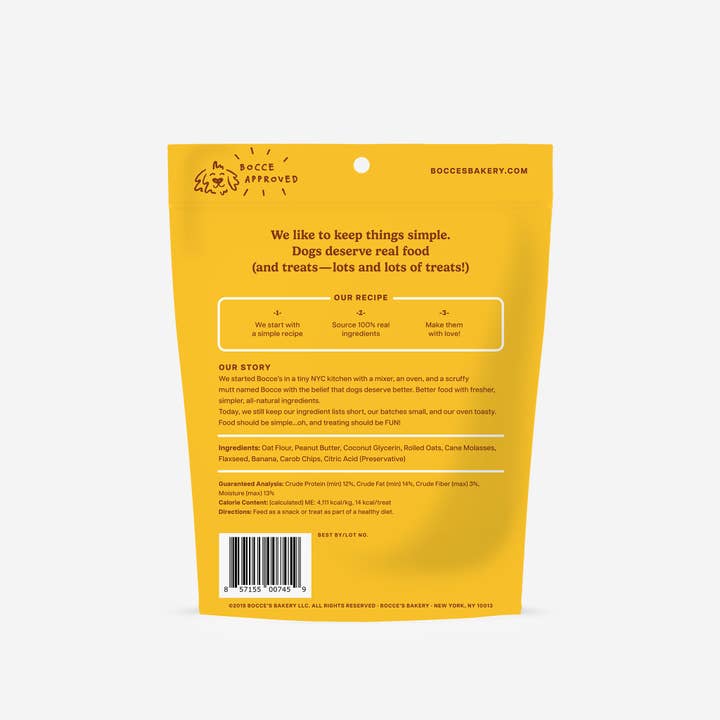 Bocce's Bakery - Wholesale Pet Treats - Dog - PB & Banana Soft & Chewy Treats1