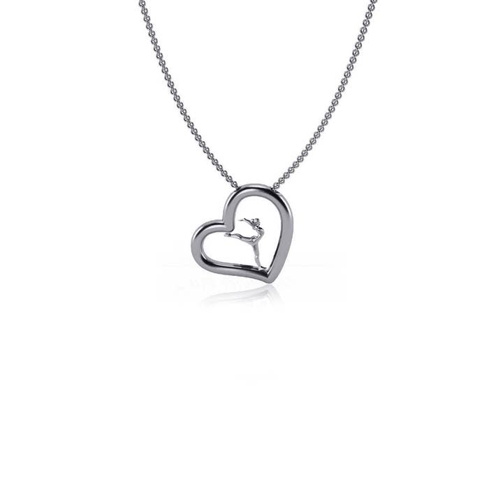 Gymnastics Heart Necklace for wholesale by Dayna Designs