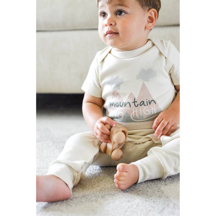 No Mountain Too High Short Sleeve Romper for wholesale by Beaus+Babes