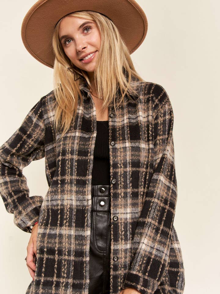 Madelyn - Vendita all'ingrosso Giacca - Donna - LEJ1987BX - GIACCA IN FLANELLA PLUS SIZE1