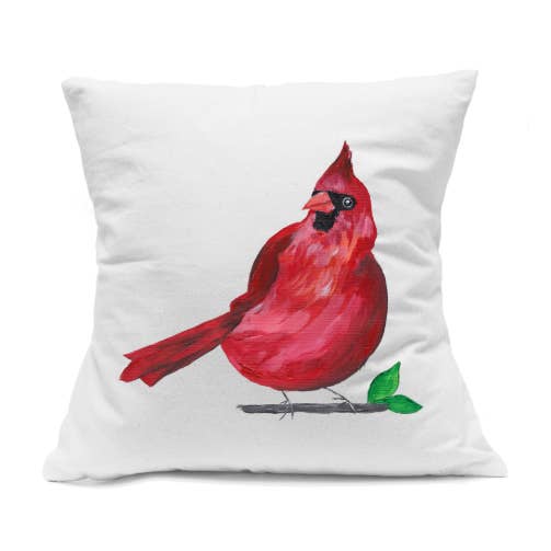 Housse de Coussin Oiseau Rouge pour la vente par Bay La Launch Art