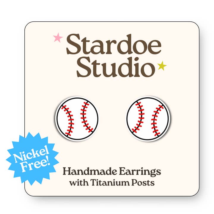 Baseball Earrings for wholesale by Stardoe Studio