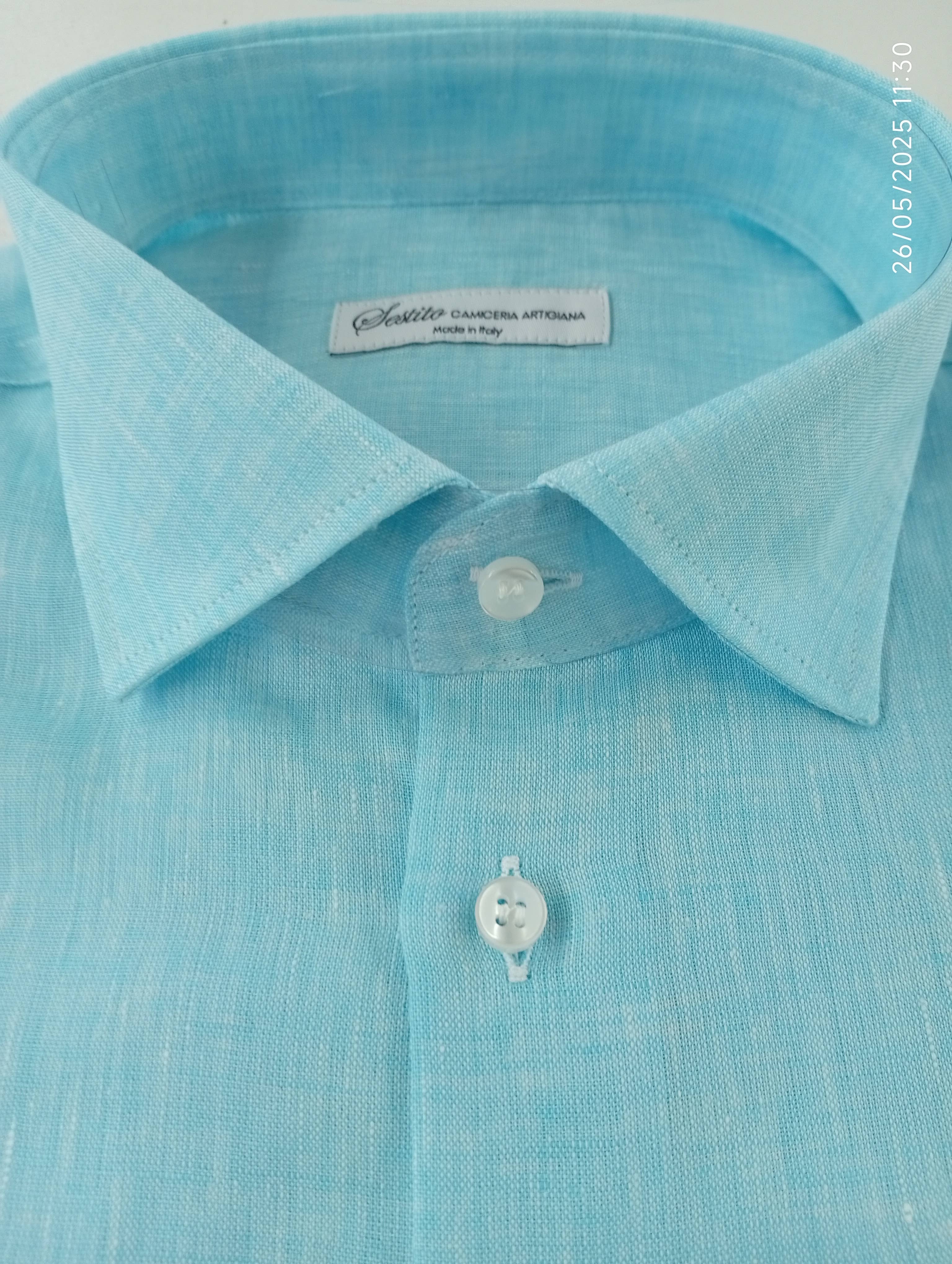 Sestito Camicia Artigiana - Wholesale Button Down Shirt - Men's - Men's linen shirt