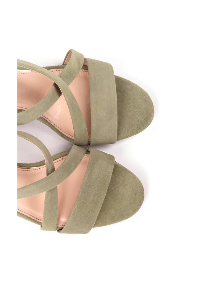 Zilian - Wholesale High Heels - Women's - Bridal high-heeled sandals 7.5 cm with crossed straps