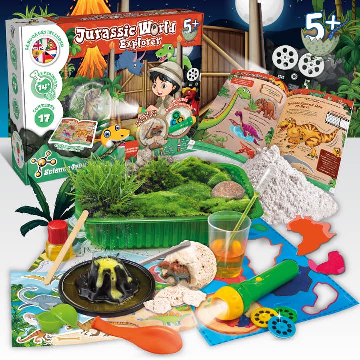 Science4you - Venta al por mayor Conjunto de juguetes - Niños - Jurassic World Explorer - Juguete, juego para niños (7 idiomas)