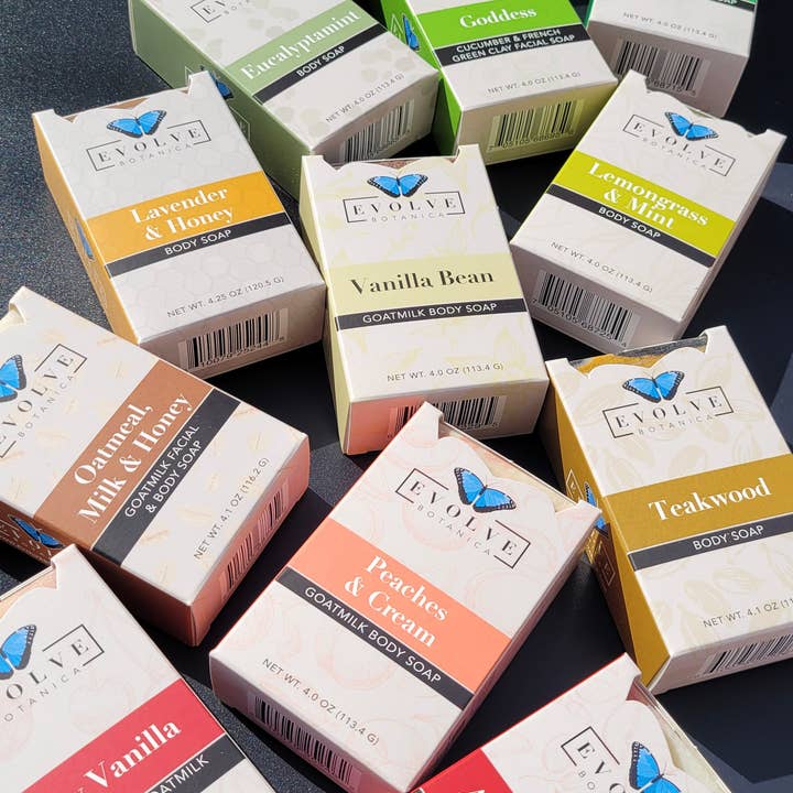 Soap Sampler Pack - 12 Bar Natural and Artisan Soap Set for wholesale by Evolve Botanica