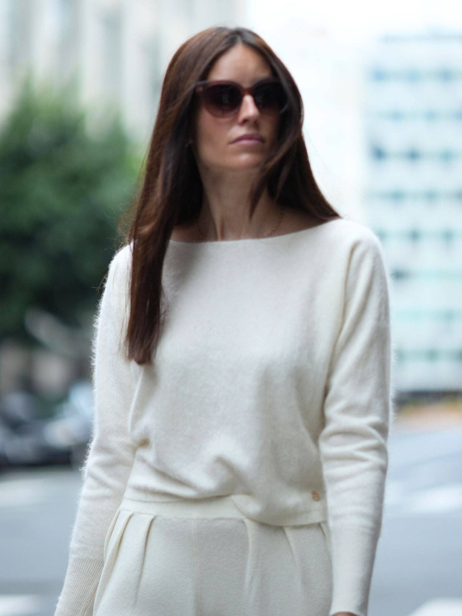 Bel Cashmere S.C. – Sweatshirt - Mulher por atacado – Jersey Claudia brushed branco0