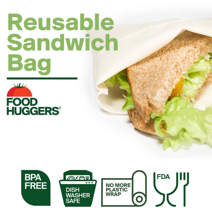 Food Huggers - Wholesale Food Storage Wrap/Bag - Food Huggers Fabric / Silicone Sandwich Bag2