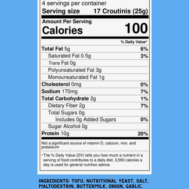 Croutinis - Wholesale Puffed Snack - Ranch Crouton - High Protein, Low Carb & Gluten Free, Pantry Size 5oz Bags3