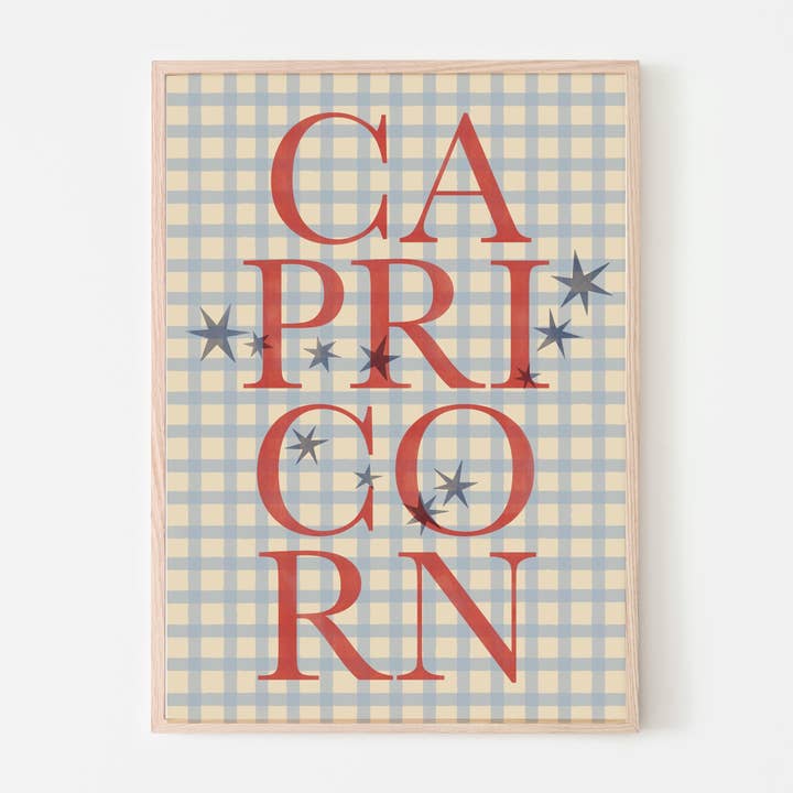 Capricorn Zodiac Wall Art Print for wholesale by P's Emporium