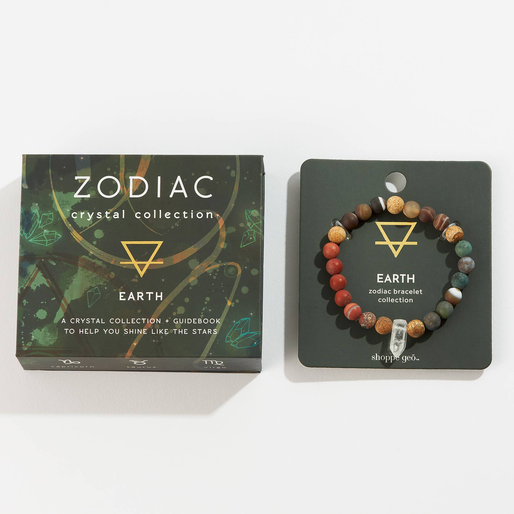 GeoCentral – wholesale Beaded bracelet – Zodiac Crystal Bead Bracelet Collection: Earth 8mm4
