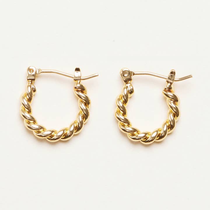 Mini French Twist Hoops for wholesale by Shapes Studio