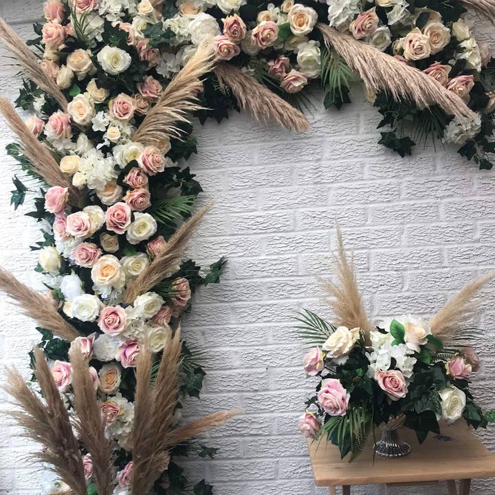 IVY CRUZ - Vente Fanion/guirlande - Guirlande de pampas, guirlande de fleurs de pampa, fleur de mariage8