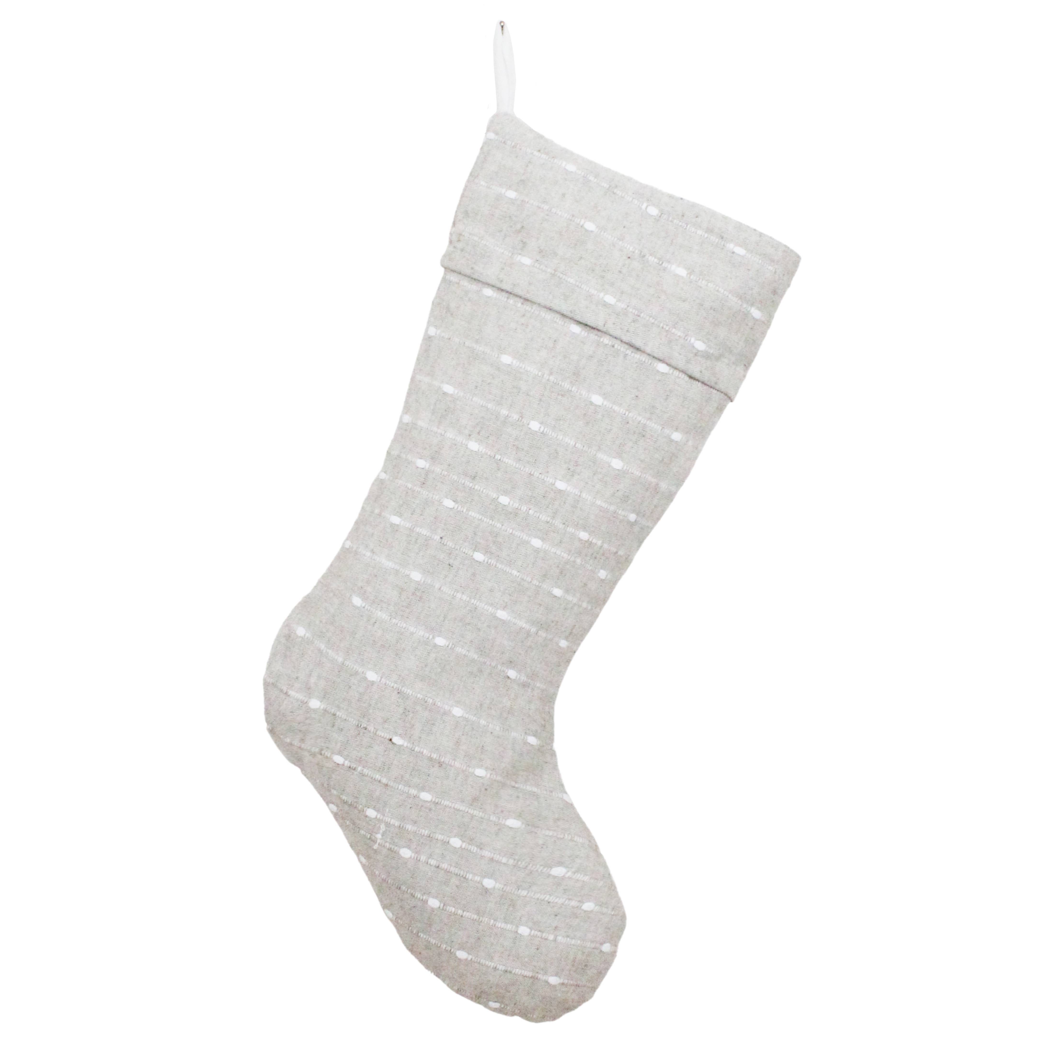 Porter Lane Home - Wholesale Holiday Stocking - Natural Dot Stocking2
