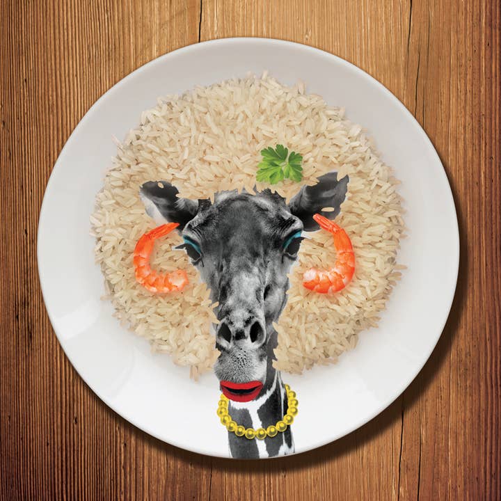 Mustard – Prato por atacado – Prato de jantar de girafa Wild Dining1