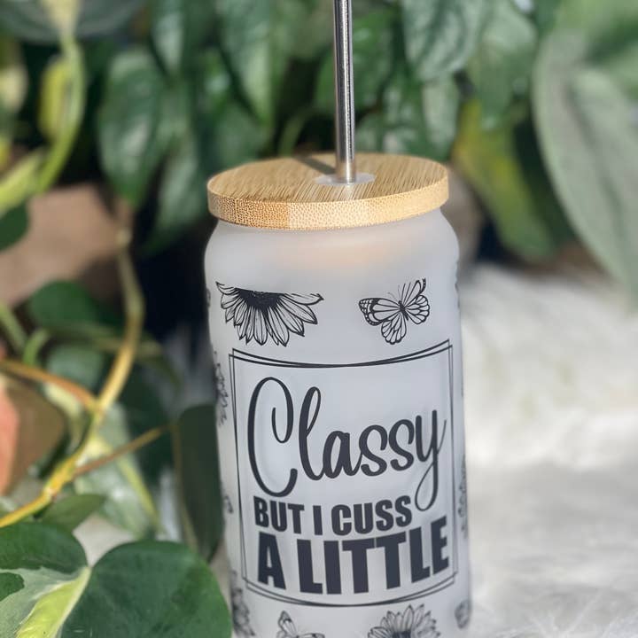 Classy Frosted Glass Tumbler for wholesale by The Potted Oasis