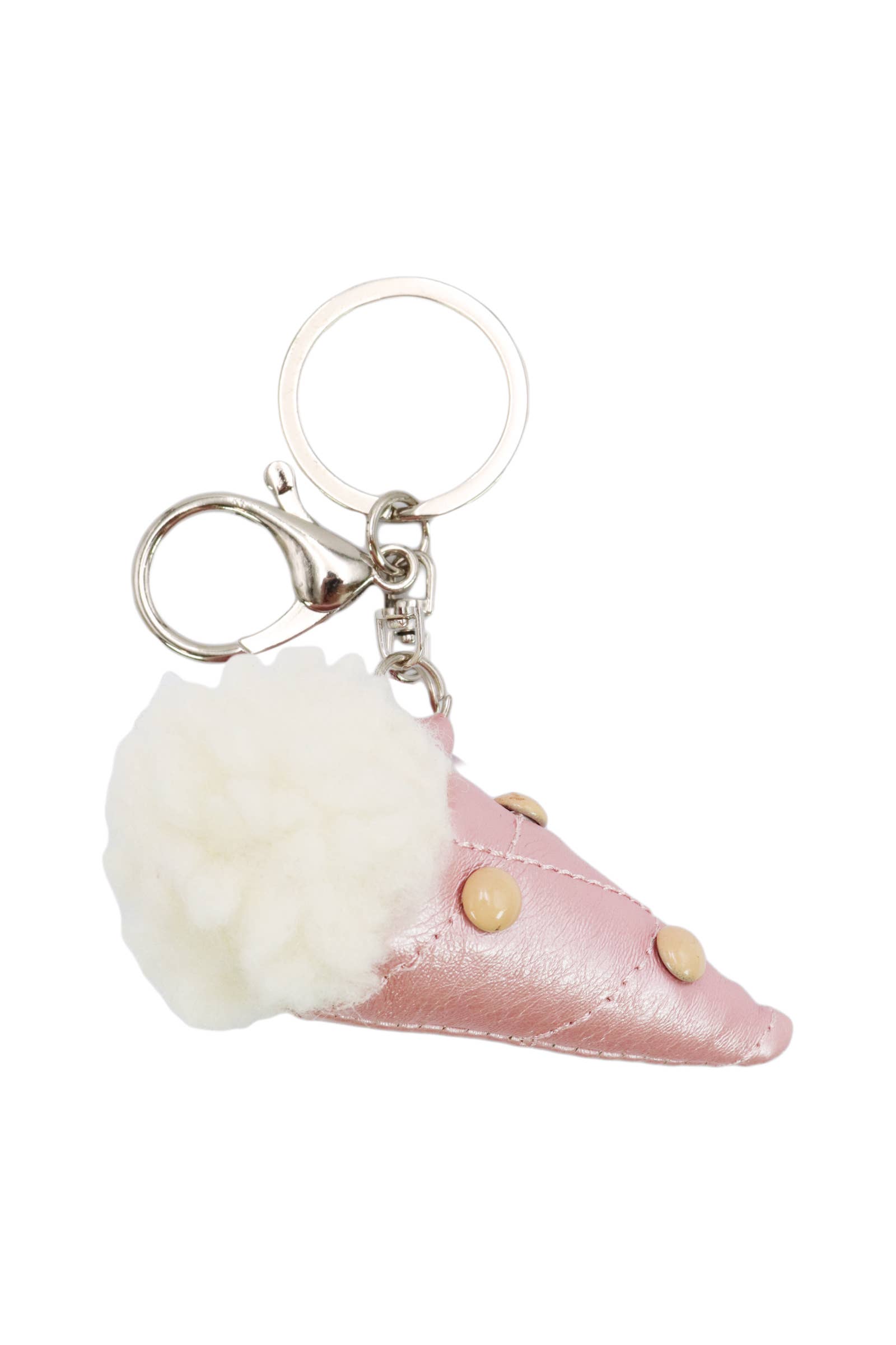 Cap Zone - Vente Porte-clés – femme - Porte-clés Pompon Crème Glacée Cône Doux Métallique - 12 pcs4