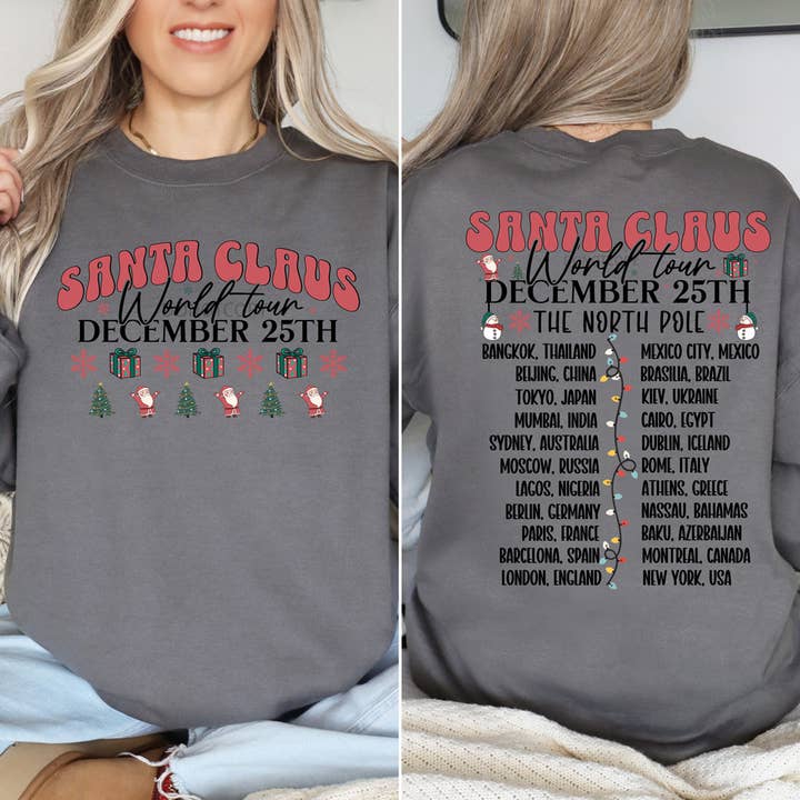 Trendy Transfers - Wholesale Sublimation Transfer - Santa Claus World Tour FULL SET DTF Heat Transfer