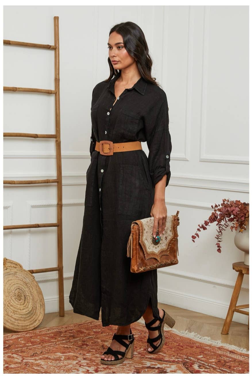 LÉA & LUC - Wholesale Dress - Women's - Long Dresses in 100% Linen REF. 114929