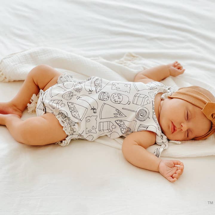 L'ovedbaby – Großhandel Body (ohne Füße) – Baby – Bio-Rüschen-Body in Snacks